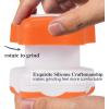 imageJohnbee Pill Crusher Pill Grinder Fine Powder Extremely Fine Storage Compartment Pill Crushers for Elderly Family and Pets Silicone Edges Grind Multiple Pills at Once  Cleaning Brush CyanOrange