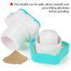imageJohnbee Pill Crusher Pill Grinder Fine Powder Extremely Fine Storage Compartment Pill Crushers for Elderly Family and Pets Silicone Edges Grind Multiple Pills at Once  Cleaning Brush CyanCyan