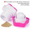 imageJohnbee Pill Crusher Pill Grinder Fine Powder Extremely Fine Storage Compartment Pill Crushers for Elderly Family and Pets Silicone Edges Grind Multiple Pills at Once  Cleaning Brush CyanPurple