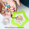 imageJohnbee Pill Crusher Pill Grinder Fine Powder Extremely Fine Storage Compartment Pill Crushers for Elderly Family and Pets Silicone Edges Grind Multiple Pills at Once  Cleaning Brush CyanGreen