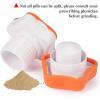 imageJohnbee Pill Crusher Pill Grinder Fine Powder Extremely Fine Storage Compartment Pill Crushers for Elderly Family and Pets Silicone Edges Grind Multiple Pills at Once  Cleaning Brush CyanOrange