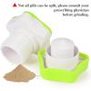 imageJohnbee Pill Crusher Pill Grinder Fine Powder Extremely Fine Storage Compartment Pill Crushers for Elderly Family and Pets Silicone Edges Grind Multiple Pills at Once  Cleaning Brush CyanGreen