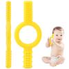 imageBaby Teething Toys  Sensory Chew Toys Oral Motor Tool for Humans  Toddler Teether to Relieve Teething Pain and Massage Gums  Food Grade ampamp Easy to Clean  Chew Toys for Special Needs Chewer Yellow1pc