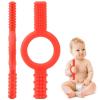 imageBaby Teething Toys  Sensory Chew Toys Oral Motor Tool for Kids  Teether to Relieve Teething Pain and Massage Gums  Food Grade ampamp Easy to Clean  Chew Toys for Special Needs Chewer Red1pc