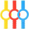 imageTeething Toys  Sensory Chew Toy Oral Motor Tool for Humans  Baby Teether to Relieve Teething Pain and Massage Gums  Great Gift for Friends Kid  Chew Toy for Special Needs Chewer BlueYellowRed1pc
