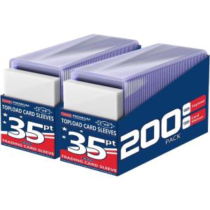 imageJohnBee Card Sleeves  3quotx4quot Hard Plastic Top Loaders for Cards  Trading Card Sleeve ampamp Baseball Card Holder  Premium Topload Ablum Photocard Holder for Sports Game ampamp Kpop Cards Only 100 Hard100 Hard Sleeves  100 Soft Sleeves