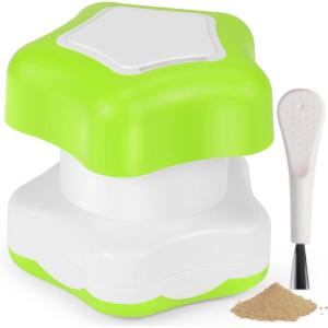imageJohnbee Pill Crusher Pill Grinder Fine Powder Extremely Fine Storage Compartment Pill Crushers for Elderly Family and Pets Silicone Edges Grind Multiple Pills at Once  Cleaning Brush CyanGreen