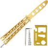 imageJohnBee Pocket knives  Beautiful Gift  Unsharpened Blade  Practice Makes Perfect  Help Kids Stay Away From Phones  Better Selfcontrol  Accessories with Credit Card Multi Tool  Gold