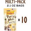 imagePurina Friskies Natural Cat Treats Party Mix Natural Yums With Real Chicken ampamp Vitamins Minerals ampamp Nutrients  Pack of 10 21 oz Pouches21 Ounce Pack of 10