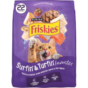 imagePurina Friskies Cat Food Surfin and Turfin Favorites Flavors of Chicken Whitefish Salmon and Filet Mignon  22 lb Bag