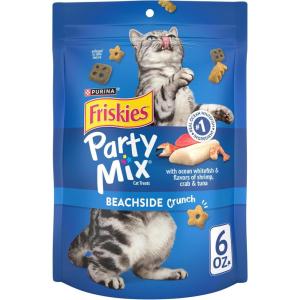 imagePurina Friskies Cat Treats Party Mix Beachside Crunch  Pack of 10 21 oz Pouches6 Ounce Pack of 6