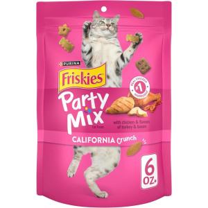imagePurina Friskies Cat Treats Party Mix California Crunch With Chicken  Pack of 10 21 oz Pouches6 Ounce Pack of 6