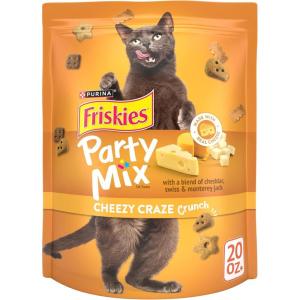 imagePurina Friskies Cat Treats Party Mix Cheezy Craze Crunch  Pack of 10 21 oz Pouches125 Pound Pack of 1