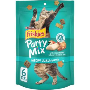 imagePurina Friskies Cat Treats Party Mix Meow Luau Crunch  Pack of 10 21 oz Pouches6 Ounce Pack of 6