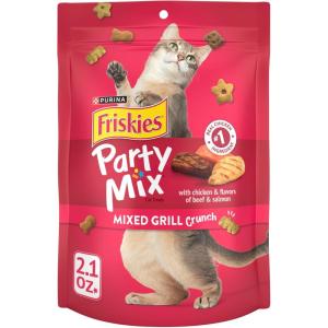 imagePurina Friskies Cat Treats Party Mix Mixed Grill Crunch  Pack of 6 6 oz Pouches21 Ounce Pack of 10
