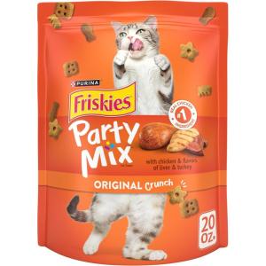 imagePurina Friskies Cat Treats Party Mix Original Crunch  Pack of 6 6 oz Pouches125 Pound Pack of 1