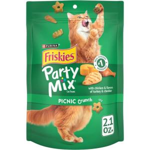imagePurina Friskies Cat Treats Party Mix Picnic Crunch  Pack of 6 6 oz Pouches21 Ounce Pack of 10