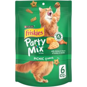 imagePurina Friskies Cat Treats Party Mix Picnic Crunch  Pack of 6 6 oz Pouches6 Ounce Pack of 6