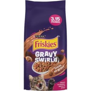imagePurina Friskies Dry Cat Food Gravy Swirld With Flavors of Chicken Salmon and Gravy  22 lb Bag315 Pound Pack of 1