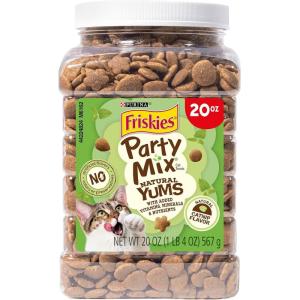 imagePurina Friskies Made in USA Facilities Natural Cat Treats Party Mix Natural Yums Catnip Flavor  Pack of 10 21 oz Pouches125 Pound Pack of 1