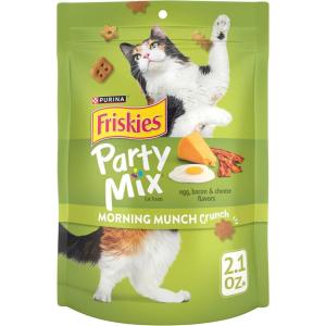 imagePurina Friskies Party Mix Morning Munch Crunch Cat Treats  Pack of 10 21 oz Pouches21 Ounce Pack of 10