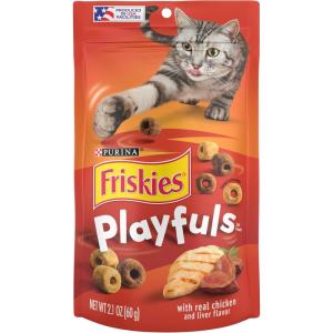 imagePurina Friskies Playfuls With Chicken and Liver Flavor Cat Treats  Pack of 6 6 oz Pouches21 Ounce Pack of 10