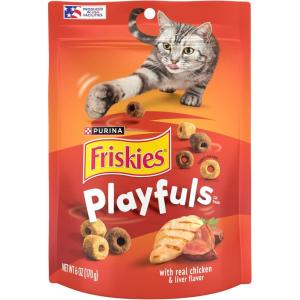 imagePurina Friskies Playfuls With Chicken and Liver Flavor Cat Treats  Pack of 6 6 oz Pouches6 Ounce Pack of 6