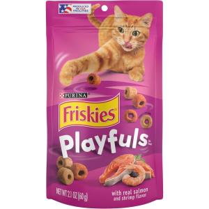 imagePurina Friskies Playfuls With Salmon and Shrimp Flavor Cat Treats  Pack of 10 21 oz Pouches21 Ounce Pack of 10