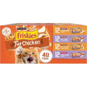 imagePurina Friskies Wet Cat Food Gravy Variety Pack TurChicken Extra Gravy Chunky Meaty Bits and Prime Filets  48 ct CanVariety Pack TurChicken