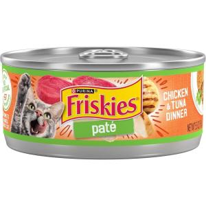 imagePurina Friskies Wet Cat Food Pate Chicken and Tuna Dinner  Pack of 24 55 oz Cans