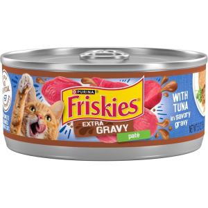 imagePurina Friskies Wet Cat Food Pate Extra Gravy With Tuna  Pack of 24 55 oz Cans