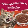 imagePurina Friskies Lil Gravies Roast Beef Flavor Cat Food Complement Lickable Cat Treats  Pack of 16 155 oz Pouches