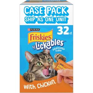imagePurina Friskies Lil Lickables with Chicken Lickable Cat Treats  16 oz Pack of 32