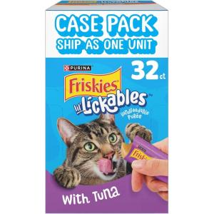 imagePurina Friskies Lil Lickables with Tuna Lickable Cat Treats  Pack of 4 32 ct Cartons
