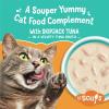 imageLickable grain free cat treats made with real tuna and intended as a complement to your senior cats complete and balanced diet  Pack of 8 12 oz Tubs