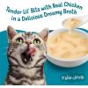 imagePurina Friskies Lickable Cat Treats Bits n Broth With Shredded Chicken in a Dreamy Broth  Pack of 16 12 oz Pouches