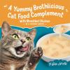 imagePurina Friskies Lickable Cat Treats Bits n Broth With Shredded Chicken in a Dreamy Broth  Pack of 16 12 oz Pouches