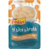 imagePurina Friskies Lickable Cat Treats Bits n Broth With Shredded Chicken in a Dreamy Broth  Pack of 16 12 oz Pouches