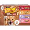 imagePurina Friskies Extra Gravy Wet Cat Food Chunky 24ct Variety Pack With Chicken Turkey Salmon Beef  Pack of 24 55 oz CansBeef  Turkey  Chicken  Salmon